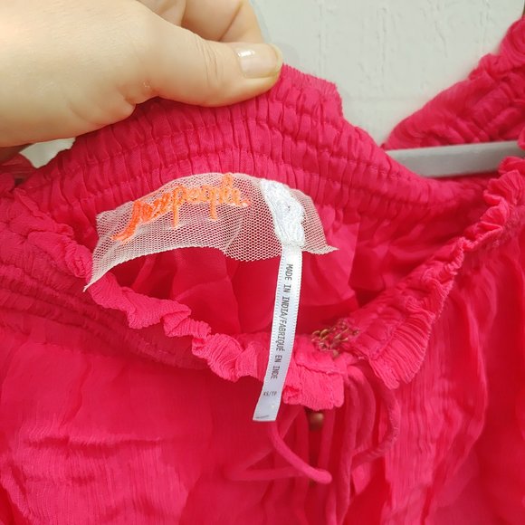 Free People Off Shoulder Cherry Maxi Dress. XS - Picture 5 of 5